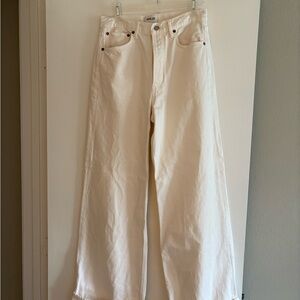 Agolde DAME White Denim Pants